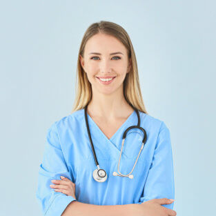 female nurse smiling