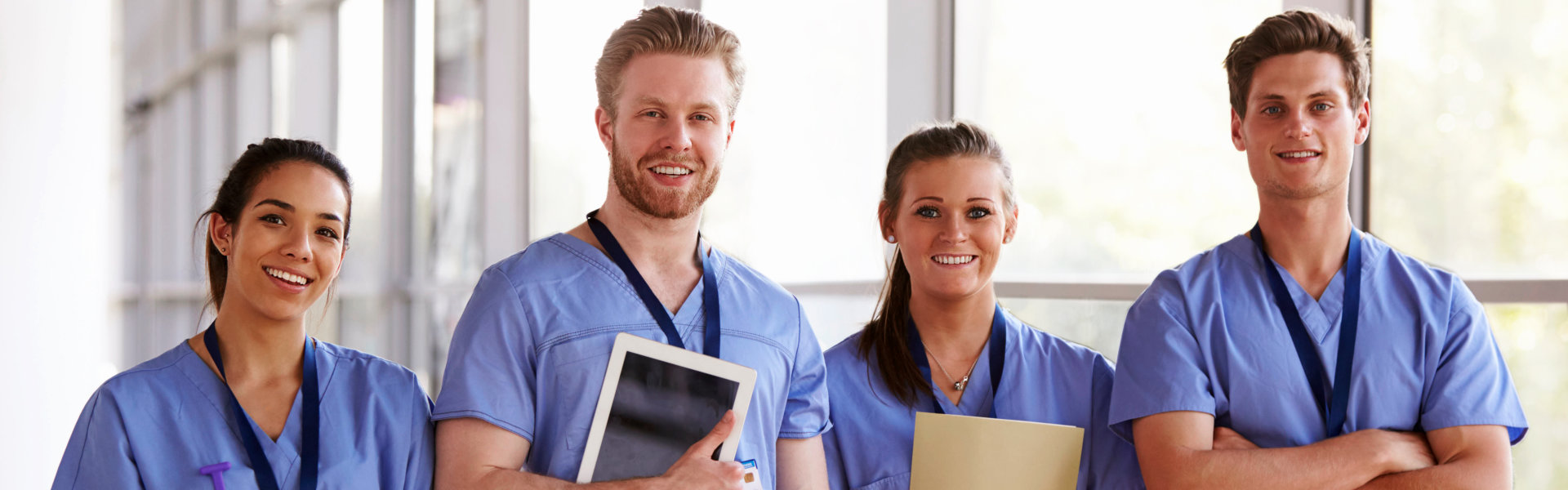 student nurse smiling