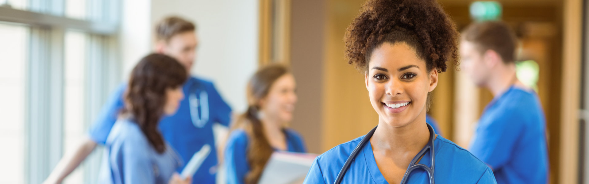 nurse smiling